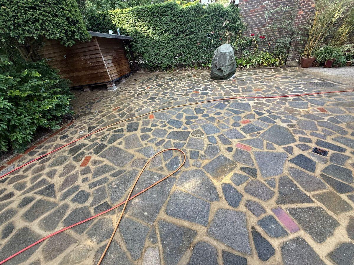 Block paved driveway