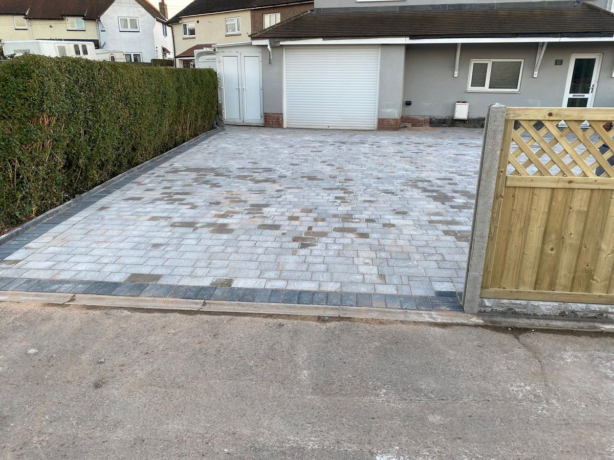 Garden patio installation