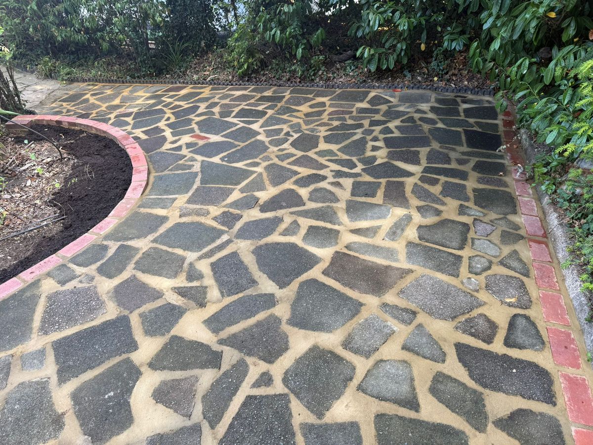 Block paved driveway