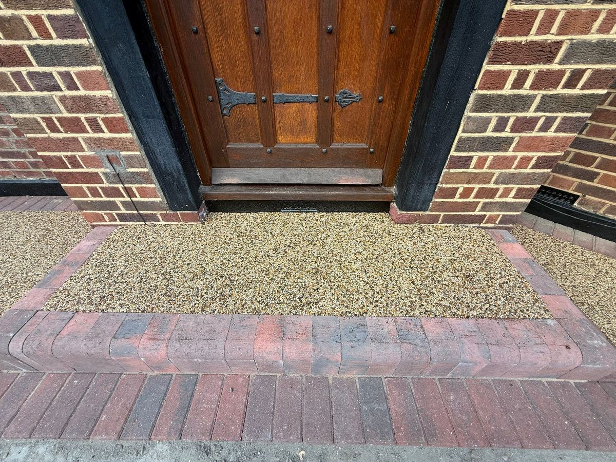 Garden patio installation