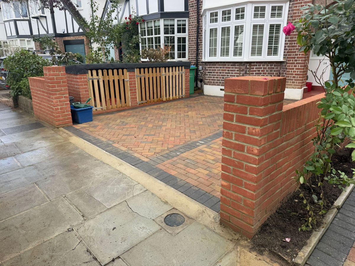 Block paved driveway