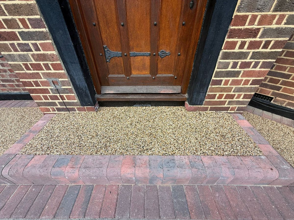 Garden patio installation